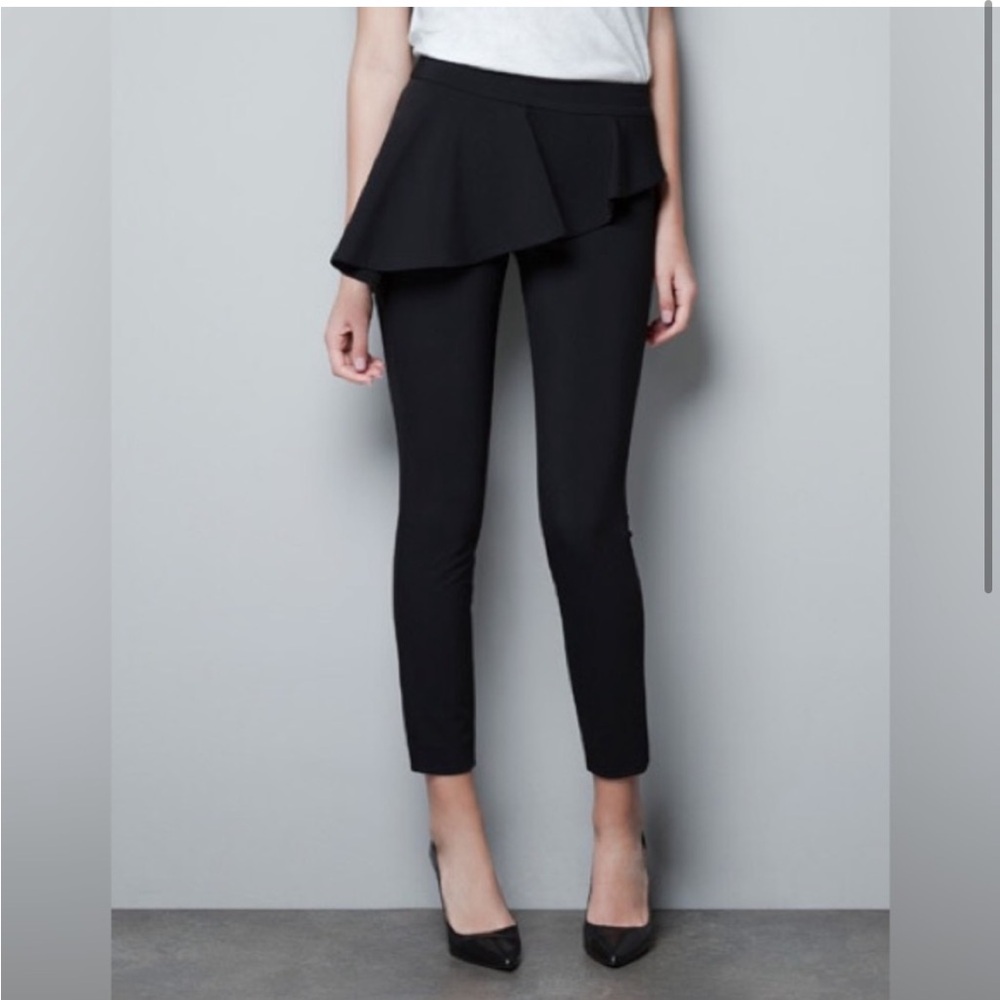 Zara Black Peplum Pants